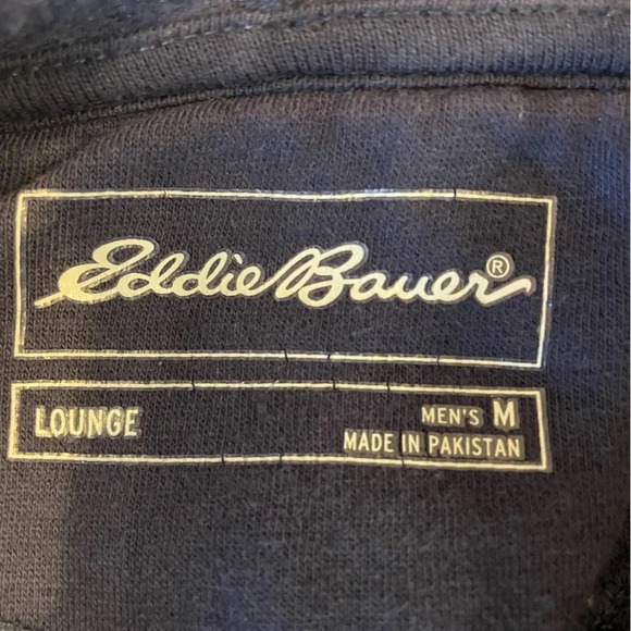 Eddie Bauer Navy Blue Lounge Hoodie Men’s Size Medium - Picture 4 of 7